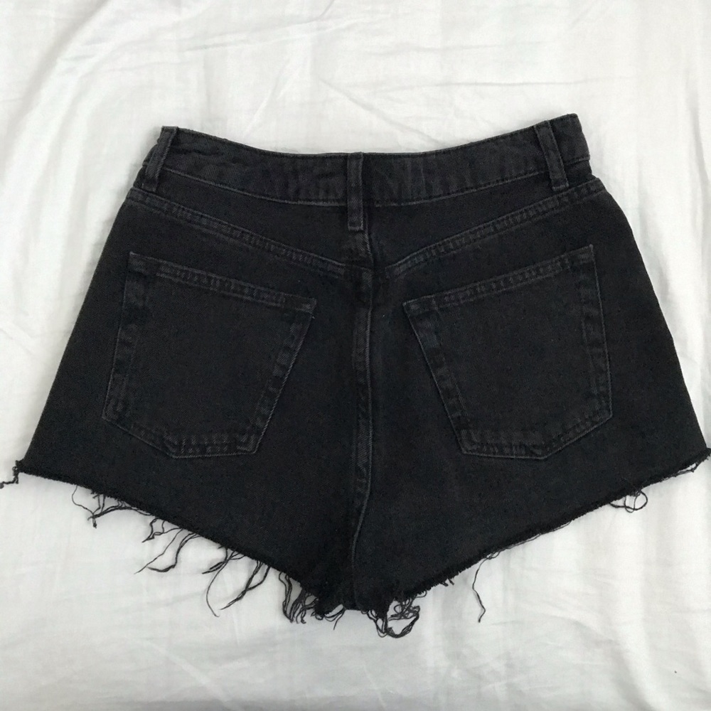 Topshop Ripped High Rise Denim Shorts - Picture 9 of 11